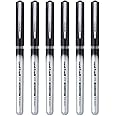 uni-ball QWiK REFILL UB 215 0.5mm Roller Ball Pen | Black Ink, Pack of 6
