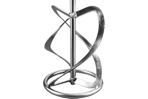 BOXTEC Mélangeur de mortier - Filetage M14 - Mélangeur en spirale WR3R - Diamètre : 120 mm - Longueur : 600 mm, Galvanisé