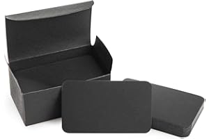 GAKA FAVOR Blanko Papier Karten Schwarzer 100 Stück Mitteilungs Leere Visitenkarten Karteikarten, Mitteilungskarte DIY Papier für Schule Home Office Party Supply (9x5.3cm)