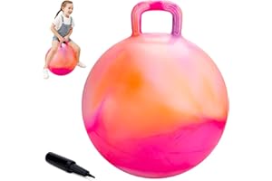 U&C Planet 18 Inch Space Hoppers for Kids Jumping Ball with Handle Inflatable Hopping Balls Hopper Ball with Pump for Boys Girls Age 3-8 Indoor and Outdoor Garden Game