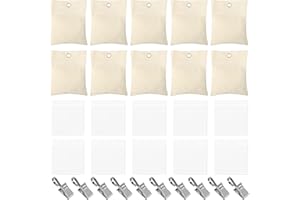 KUHAWL 10 Outdoor Vorhang Leinwand Gewichte, Gewichte für Tischdecken mit 10 Clips 10 PE Beutel Tragbare Gewichtstasche, Selbstklebender Verschluss Gewichtstasche für Garten Pavillon Terrasse Vorhänge