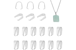 PH PandaHall- 1 sac/20pcs Acier inoxydable Accessoires pour montage Beliere Pendentif Charms Breloques Creation de bijoux 7x6mm