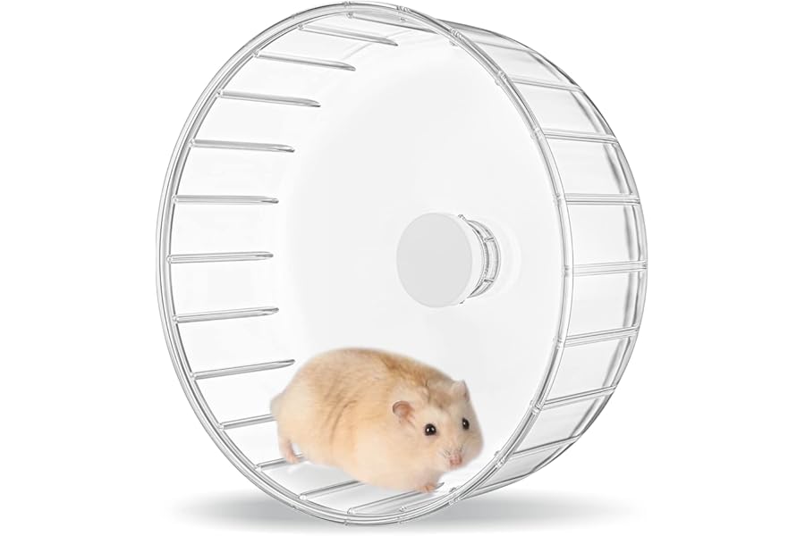 BUCATSTATE Hamster Wheel Silent,18cm Hamster Exercise Wheels BASIC- Quiet Spinner Hamster Running Wheels for Gerbil Dwarf Hamster Rat Mice