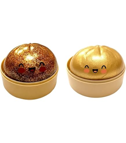Dumplings Squishy Glitter – Bollo Anti-Estrés Con Vaporera Para Aliviar La Ansiedad