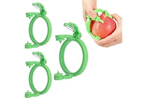 AABDTYYD Éplucheur de pommes de terre, 3pcs Éplucheurs de Fruits Vert avec Lame Réglable, pour la cuisine Manuel pour Pommes/Poires, 31,3x21,9x2,5cm, 124g, Gadget de Cuisine.