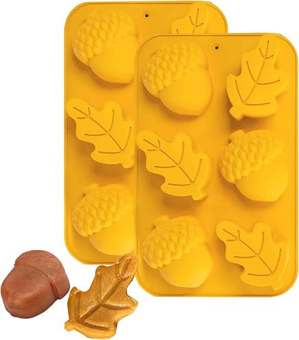Herbst-Silikonformen-Set – Kürbis & Ahornblatt, 21 Mulden, Für Backen & Deko
