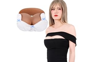 Funxzior Silikon Brust Prothesen für Crossdresser Trägerlose Tube Top Realistische Silikonbrüste Transgender Brustplatte Gefälschte Brustformen H Körbchen Größe L Füllung aus Gel, Bräune