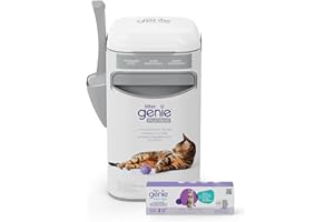 Litter Genie Platinum Pail Made of Durable Stainless Steel Includes 1 Easy Roll Refill