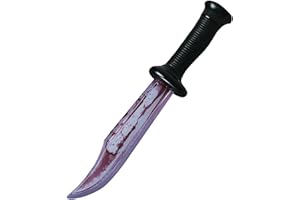 Chaks coltello finto giocattolo con sangue 33cm Per completare il tuo costume di scream o per la tua festa di halloween