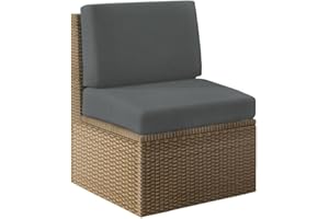 chilly pilley Cojines De Jardín para Muebles De Poliratán Lavables Desenfundables con Cremallera Muchos Colores Y Medidas (Asiento 60x60x15 Gris)