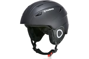 TOMSHOO Casco da Sci con Visiera, Caschi Sci Professionale con 14 Prese d'Aria Indipendenti, Fodera Rimovibile, Dimensione della Testa Regolabile per Sci Snowboard