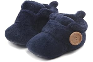 ZUMUii Butterme Nouveau-né Fleece Bootie, unisexe bébé premium, doux Semelle antidérapante pour nourrissons Prewalker Chaussures enfant en bas âge