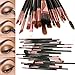 e2buyshop® Christmas 20pcs Coffee Pro Cosmetic Makeup Brushes Set - Eyeshadow Mascara Lip Brush