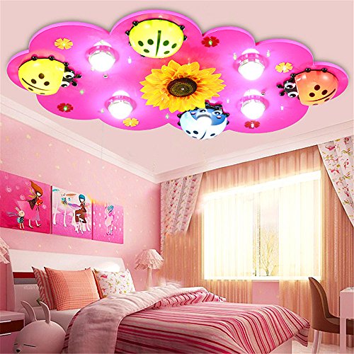 Preisvergleich Produktbild XIN HOME Deckenleuchte Cartoon 7-Sterne Marienkäfer warmen Kind Schlafzimmer Augenschutz Deckenleuchte Länge 80 cm Breite 50 cm Höhe 10 cm 9W / 12W Segment