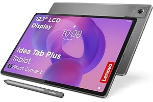 ‎LENOVO Lenovo Idea Tab Plus Tablet | 12.1" 2.5K LCD Display | 16:10 | MediaTek Dimensity 6400 | Integrated Arm Mali-G57 Grafik | 8GB RAM | 128 GB Speicher | Android 15 | Luna Grau Farbe | inkl Pen