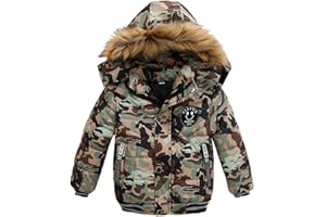 Odziezet Boy Parka Down Jacket Kids Faux Fur Hooded Puffer Quilted Coat Winter Outerwear Clothes 1-7 Years…