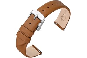 ANNEFIT Watch Straps for Men Women, Top Grain Leather Watch Band with Quick Release, Band Width 12mm 13mm 14mm 16mm 18mm 20mm 22mm