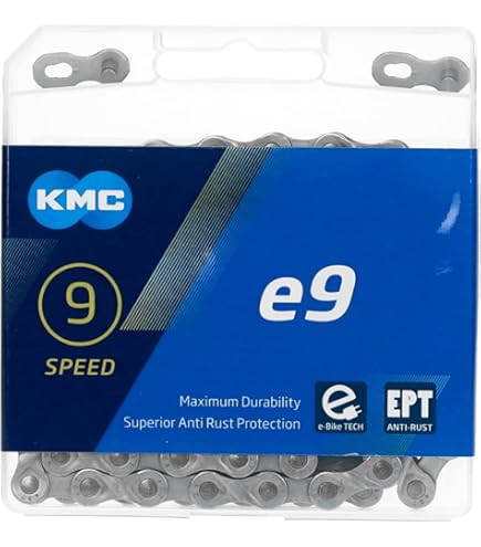 Ketting 9 speed KMC E9 e-bike 122 schakels - zilver