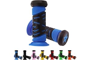 TOKSEO Poignées de vélo Rouges et Orange pour Enfants, sécurité par Protection Contre Les Chocs, Calibre 22 mm, Longueur 95 mm, poignées de Guidon en Caoutchouc pour Scooter, vélo pour Enfants