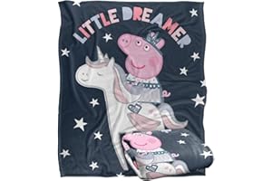 LOGOVISION Peppa Pig Kids Silky Touch Blanket, Little Dreamer, 152 x 127 cm, 50" x 60"