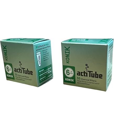 50 Filtri Ai Carboni Attivi 6x27 Mm – Con Testa In Ceramica E Guscio Di Cocco, Eco-Friendly E Riutilizzabili