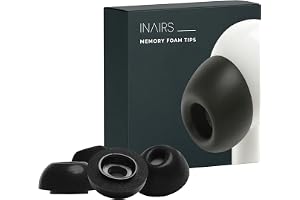 INΛIRS™ Örontoppar för AirPods Pro 2 & 1 – Memory Foam Tips – 3 Par, S/M/L-Testpack