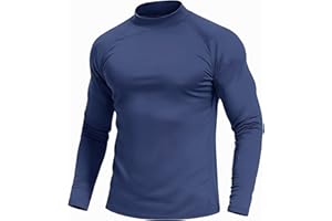Cavva Rollkragenpullover Herren Slim Fit Innenfleece Thermoshirt Langarm Winter Outdoor Atmungsaktiv Thermounterwäsche
