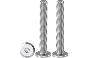 Drenky Schrauben M6x50mm Flachkopf-Innensechskantschraube Edelstahl A2 V2A Halbrundkopfschraube mit Innensechskant Maschinenschrauben Vollgewinde, 20 Stück