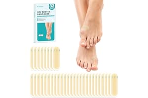 Pansements Ampoule en Gel Hydrocolloïde - Promifun 32 ct - Adhésifs Imperméables Pansements et Bandages pour Bulles - Silicone Blister Bandages Pour Talon, Pied, Orteils,Doigt (Spot Pack)
