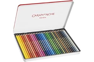 Caran d'Ache Swisscolor 30 Couleurs vives et intenses Résistantes à l'eau