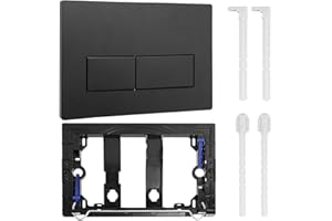 INQUIRLLY Placa de pulsador Para Geberit Sigma, Compatible con Geberit Sigma 01, UP300, UP320 Cisterna de Inodoro Empotrada, Incluye Kit de Palanca de Descarga y Marco de Instalación