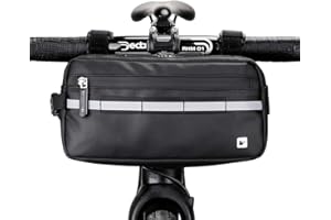 Rhinowalk Borsa da bici impermeabile per manubrio da bici, borsa da bicicletta, borsa anteriore per bicicletta, borsa a tracolla per sport, bicicletta, accessori professionali per ciclismo