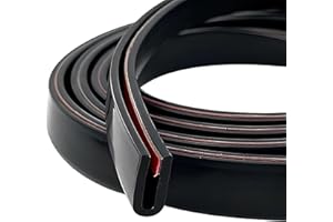 HNONOXY Kantenschutz Selbstklebend 3 Meter, Kantenschutz Gummi U-Profil, Kantenschutzprofil Gummilippe Kantenschutz, Metall Gummileiste U Profil für Bleche Glasscheiben Auto Blechschutzkante, Schwarz