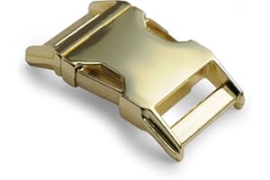 Ganzoo Alumaxx - Juego de 2 Cierres de Clip para Pulseras Paracord, Color Dorado