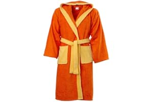 Morbidissimi Accappatoio Junior Spugna Bicolor Con Cappuccio, Cinturino e 2 Tasche, Accappatoi Ragazzi, Bambino, Bambina in Spugna Morbida 400 gr/mq 100% Y781