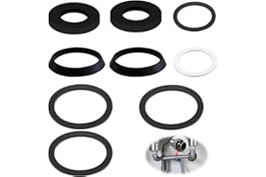 HAFRILY 9 PCS Dichtung Waschbecken Ablauf Siphon Dichtung Set für 40mm Kieselgel Küche Waschbecken Flachdichtung 1x 1/2 in Siphon Dichtung 6x Flachdichtung und 2x Keildichtungen Zubehör