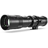 lightdow - Teleobiettivo 420-800mm F8.3 per Nikon F, Obiettivo F messa a fuoco manuale (MF) Full Frame per Nikon D850 D810 D7