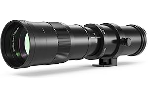 LIGHTDOW Super Telephoto Zoom Lens 420-800mm Full Frame Manual Focus Zoom Lens for Nikon F-Mount DSLR Cameras - Compatible with D3500, D850, D7500, D5600 & More