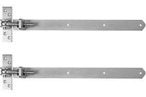 SOTECH 2 x Trädgårdsgrind gångjärn 495-550 mm M16 trädgårdsgrind gångjärn grindbeslag