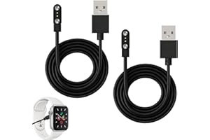 Cloudlink 2PCS 2 Pin 4mm Magnetic Smart Watch Charger Universal Smart Watch Charger Compatible with Dafit, Nerunsa, Radley, Reflex Active and More, Portable Quick Charge Cable