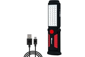 Wolfteeth Rechargeable Work Light, Inspection Lamp, Magnetic Torches Led Super Bright, Emergency Backup Lights Mechanic Tools Camping Flashlight, Gifts for Men Husband