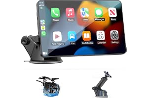 7-tums Android-bilskärm och bilspelskärm, trådlös CarPlay Android med 1080P HD backkamera IPS pekskärm Bluetooth AUX FM spege