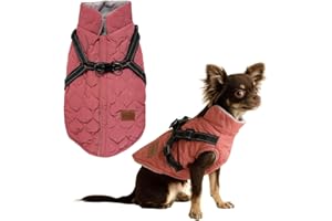 Pawbits Waistcoat for Small Dogs - Fleece-Lined, Warm, Reflective Waistcoat with Built-in Harness for Dogs - Designed for Small Dogs