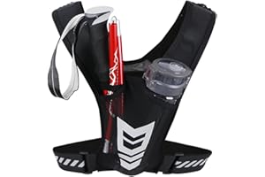 FIDWALL Lauftelefonhalter für Weste | Brusttasche | leicht und trainierend | Schlüsselclip | Leuchtenriemen | Wasserdicht | Reflektierend | Männer und Frauen, Schwarz , one size, Laufen macht mehr