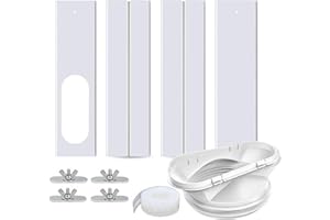 EPHEYFIF Windo Vent Kit für Klimaanlage – für Abluftschlauch 13 cm und 15 cm gegen den Uhrzeigersinn, für 43–140 cm vertikale und horizontale Fenster, AC-Entlüftungsschlauch-Adapter