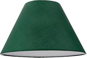 Classic Traditional 10" Forest Green Cotton Coolie Lampshade Suitable for Table Lamp or Pendant | 25cm x 17cm x 10cm by Happy Homewares