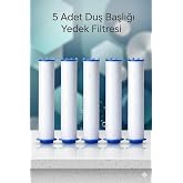 5 Adet Duş Başlığı Filtresi &ndash; Kire&ccedil;, Klor ve Pas &Ouml;nleyici Yedek Filtre Seti