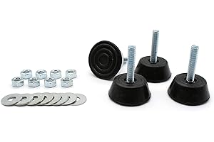 DOJA BARCELONA DOJA INDUSTRIAL | Silentblock Aire Acondicionado | PACK 4 | Silentblock para Suelo S-40 | Máx.55 Kg | con Tuercas y Arandelas | Patas Aire Acondicionado | para Ventilador de Suelo, Aire Acondicionado