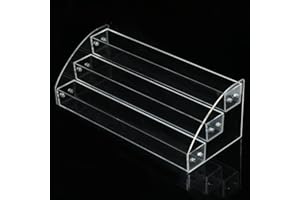 HAHAHAPPY Pantalla de Esmalte de uñas, Expositor Esmalte de u?as, 6 Tipos Estante para Pantalla de Barniz de uñas Cosmético Exhibir Caso de Esmalte de uñas Duradero acrílico Claro Soporte de exhibición(Three