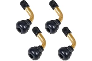 VYNZOR 4 Pezzi Valvole Tubeless MTB in Lega di Alluminio Italiano Prestige, Valvole Angolo 90° per Moto Auto Bici, Set Professionale per Manutenzione Pneumatici Senza Camera